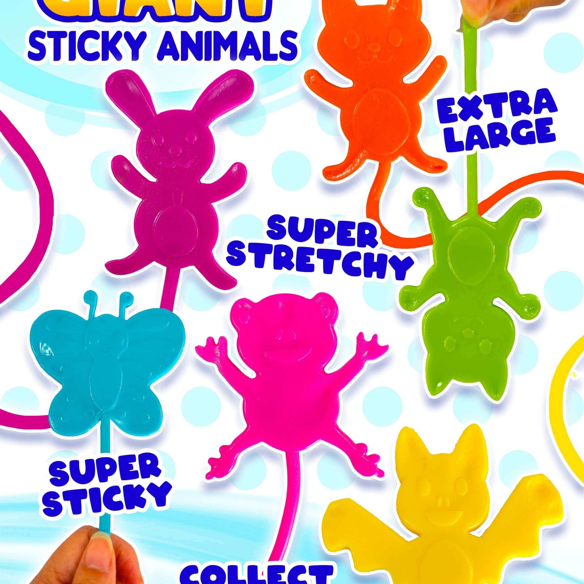 Giant Sticky Animals Vending Capsules (2 inch) 250 ct