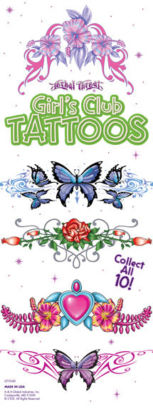 Girl's Club Glitter Vending Tattoos (300 ct)