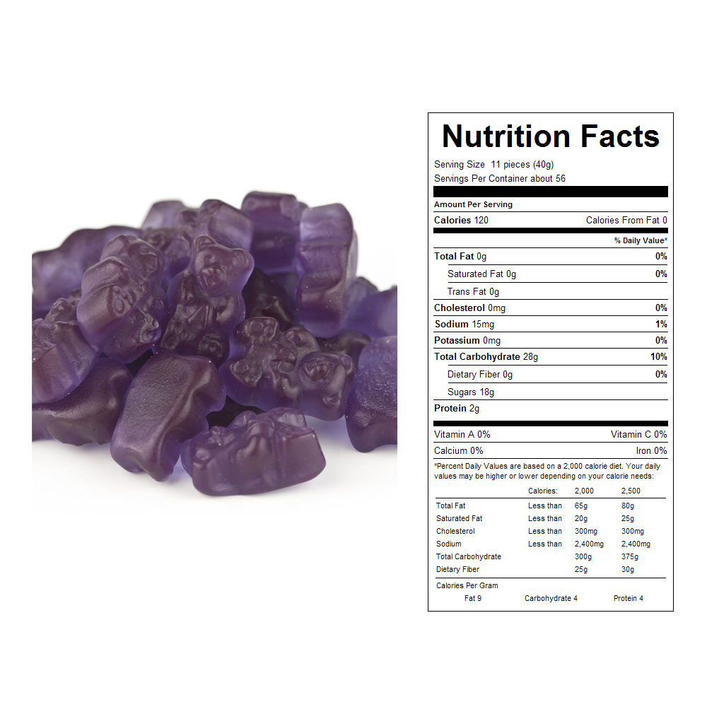 Grape Gummy Bears Bulk Candy 20 lbs