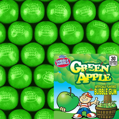 Dubble Bubble Green Apple Gumballs, 1-inch (850 ct)