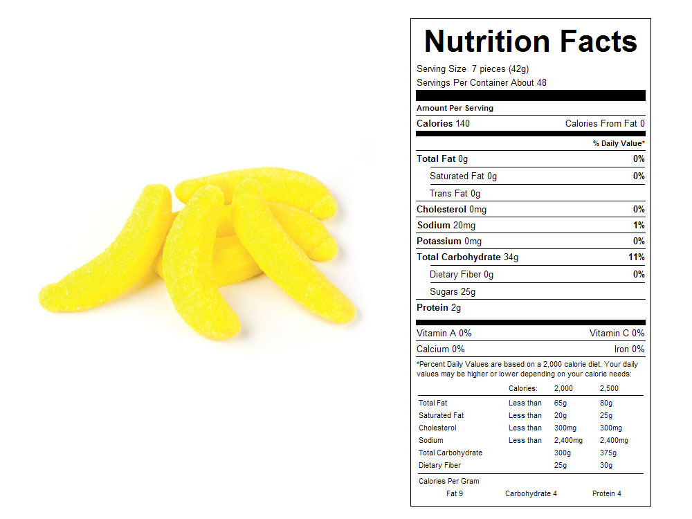 Gummy Bananas Bulk Candy