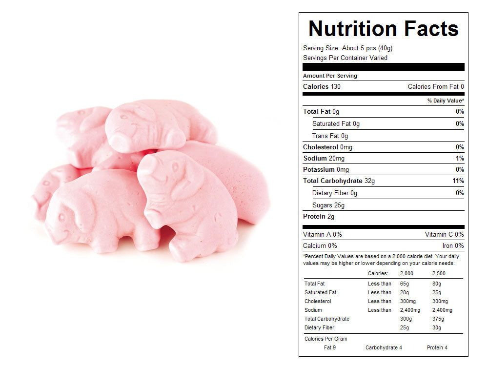 Gummy Pink Pigs Bulk Candy 6 lbs