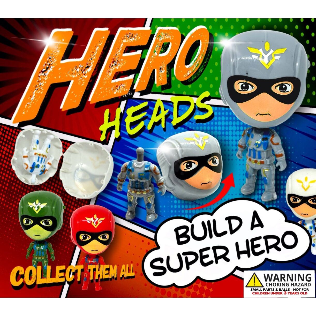 Hero Heads Vending Capsules (2 inch) 250 ct