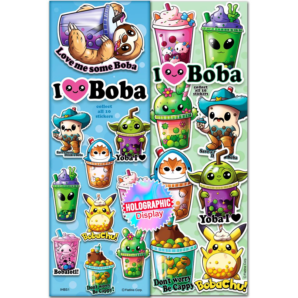 I Heart Boba Vending Stickers (300 ct)