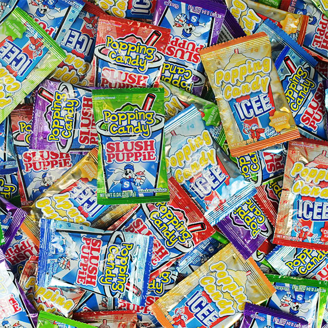 Icee & Slush Puppie Popping Candy Vending Capsules (2-inch) 250 ct