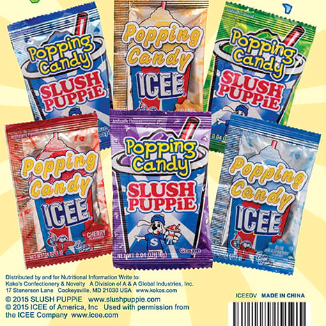 Icee & Slush Puppie Popping Candy Vending Capsules (2-inch) 250 ct