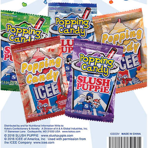 Icee & Slush Puppie Popping Candy Vending Capsules (1-inch) 250 ct