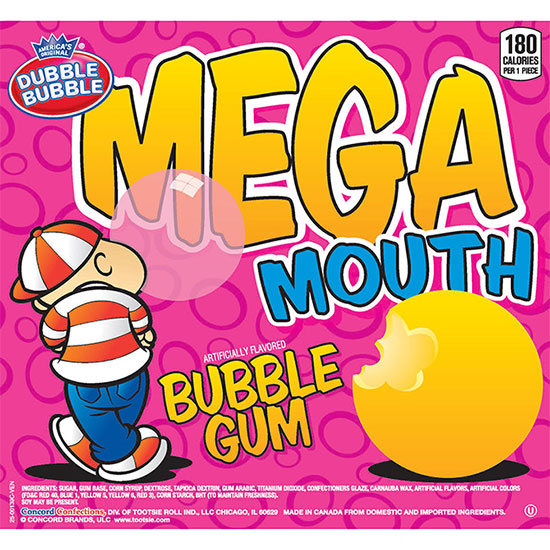 Mega Mouth Gumballs Unfilled 2 inch, 138 Ct