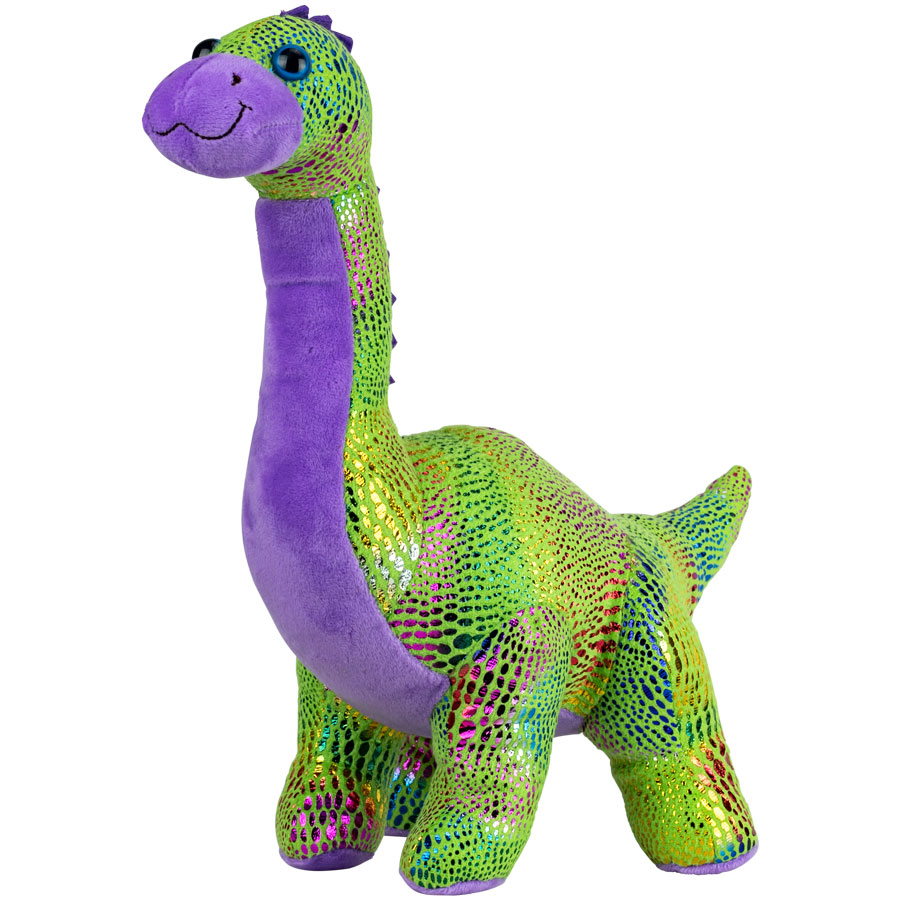 Jumbo Metallic Dinosaur Plush 11"-14" Mix (30 ct)