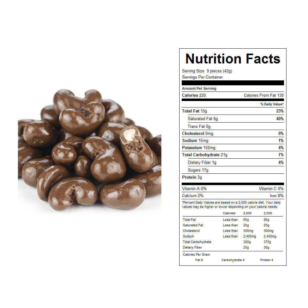 Milk Chocolate Cashews Bulk Candy 15 lbs