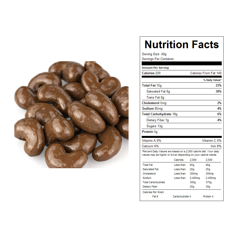 Milk Chocolate Covered Cashews Bulk Candy 10 lbs