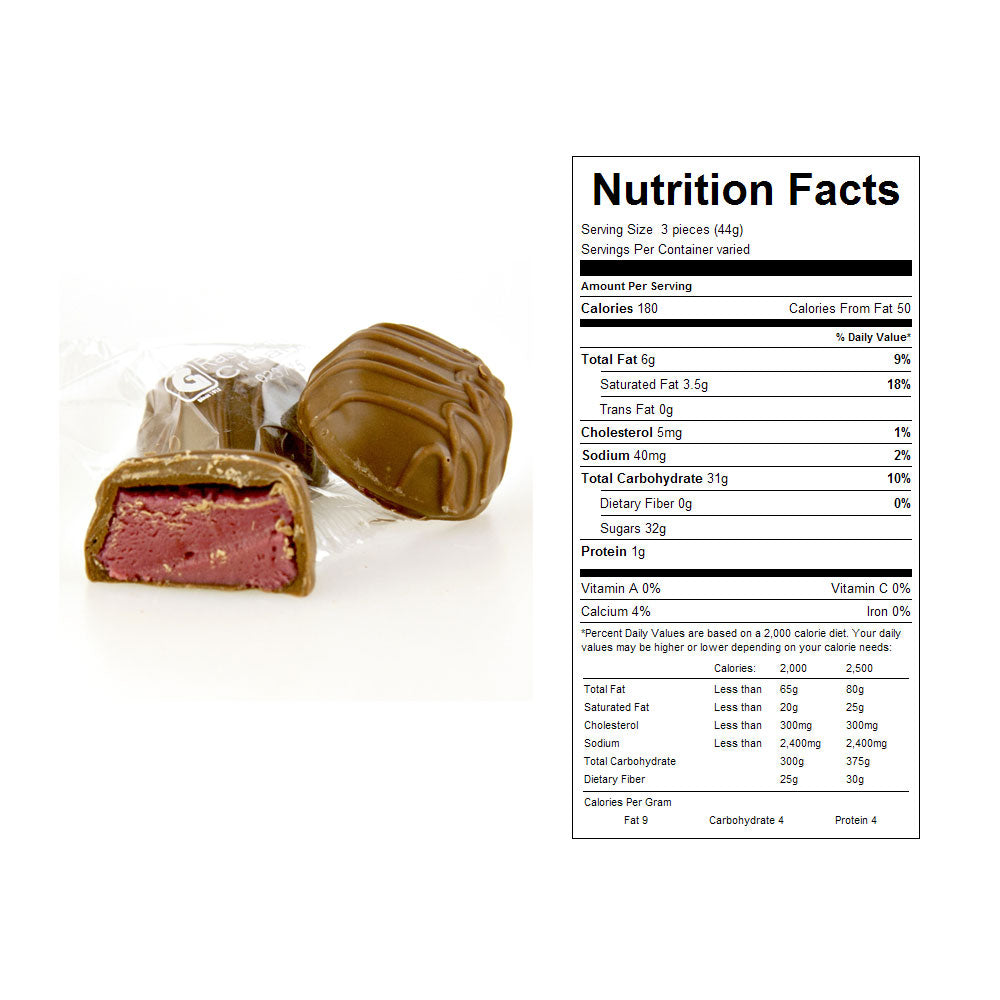 Milk Chocolate Raspberry Creams Bulk Candy 10 lbs