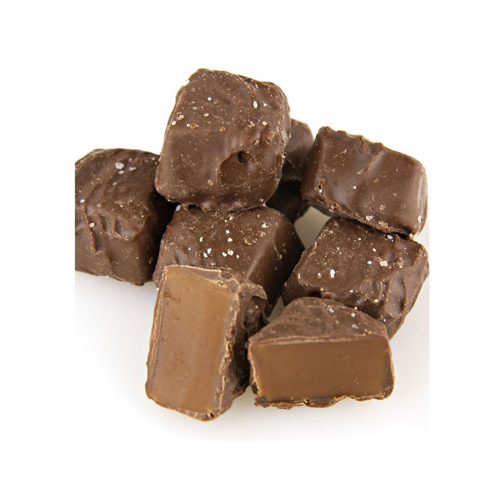 Milk Chocolate Vanilla Caramels with Sea Salt Bulk Candy 5 lbs