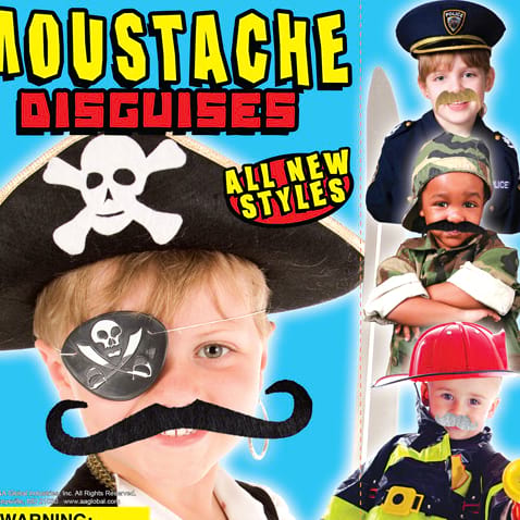Fuzzy Face Moustaches Vending Capsules (1-inch) 250 ct