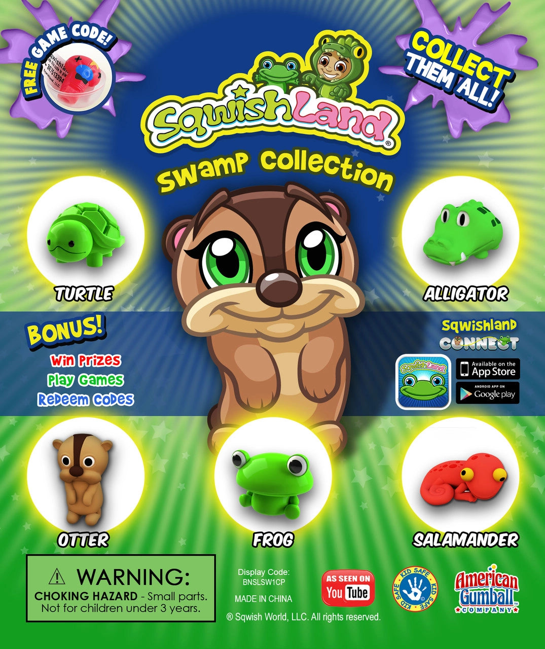 Sqwishland Swamp Vending Capsules (1-inch) 250 ct