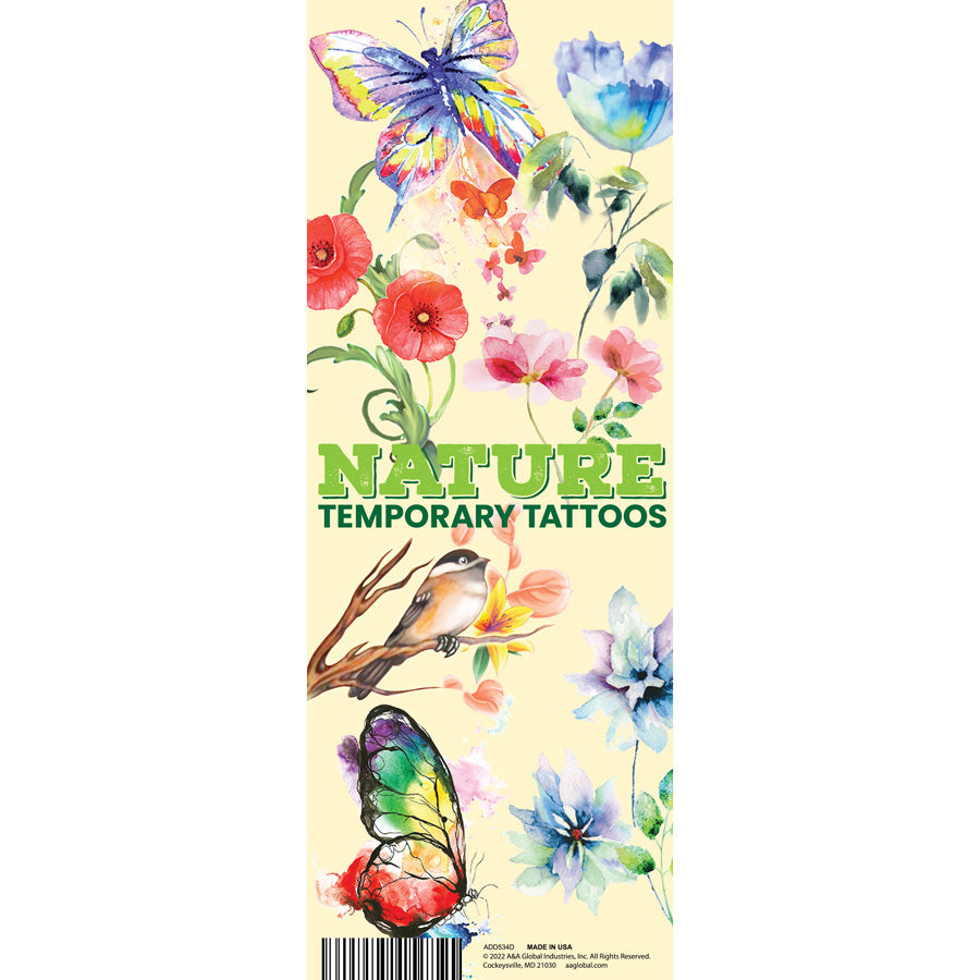 Nature Watercolor Vending Tattoos (300 ct)