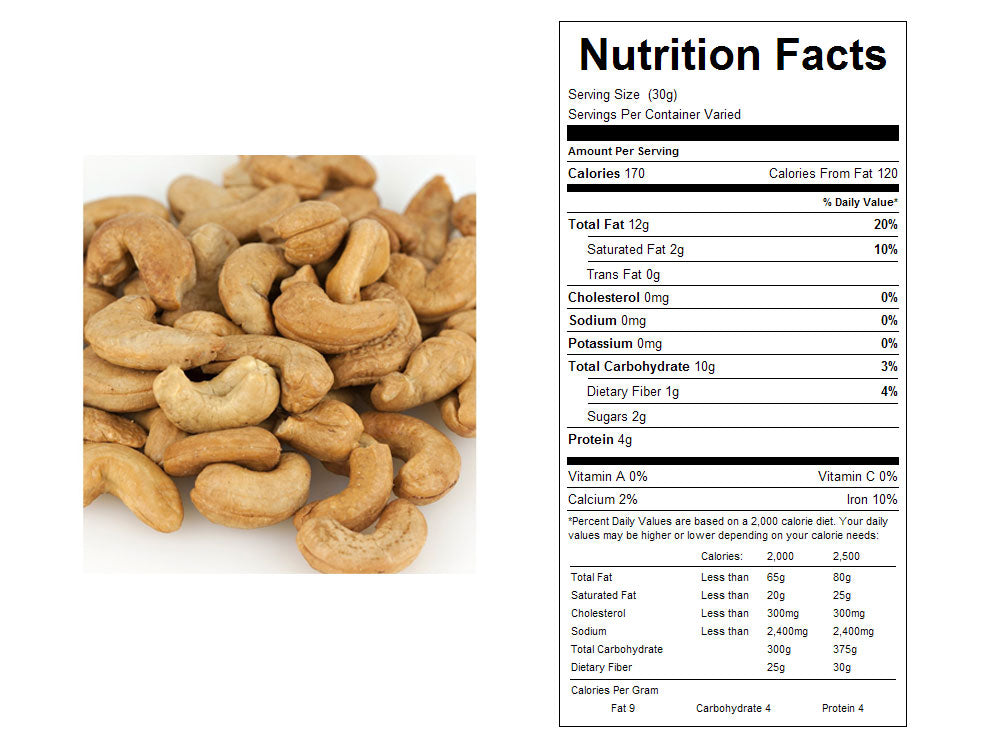 Roasted and Salted Bulk Cashews