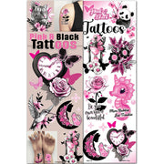 Pink & Black #15 Temporary Tattoos (300 ct)