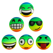 Rainbow Emoji 6 inch Inflatable Balls 100 ct