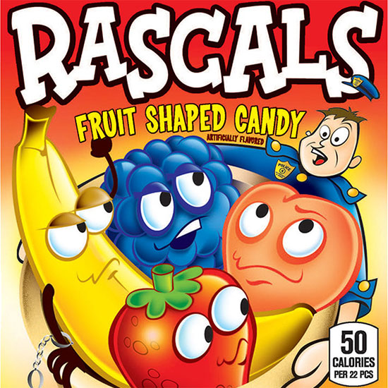 Rascals Fruit Shaped Candy
