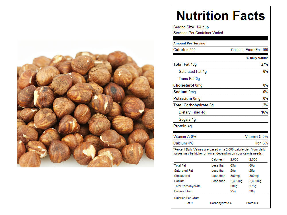 Raw Shelled Bulk Filberts Hazelnuts