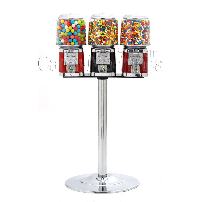 Rhino Classic Triple Head Vending Machine Stand (Red)