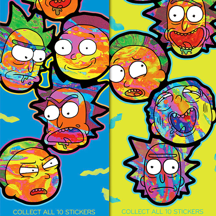 Rick & Morty Vending Stickers (300 ct)
