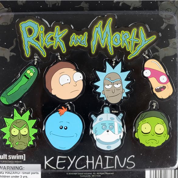 Rick & Morty Keychains  Vending Capsules (2 inch) 250 ct