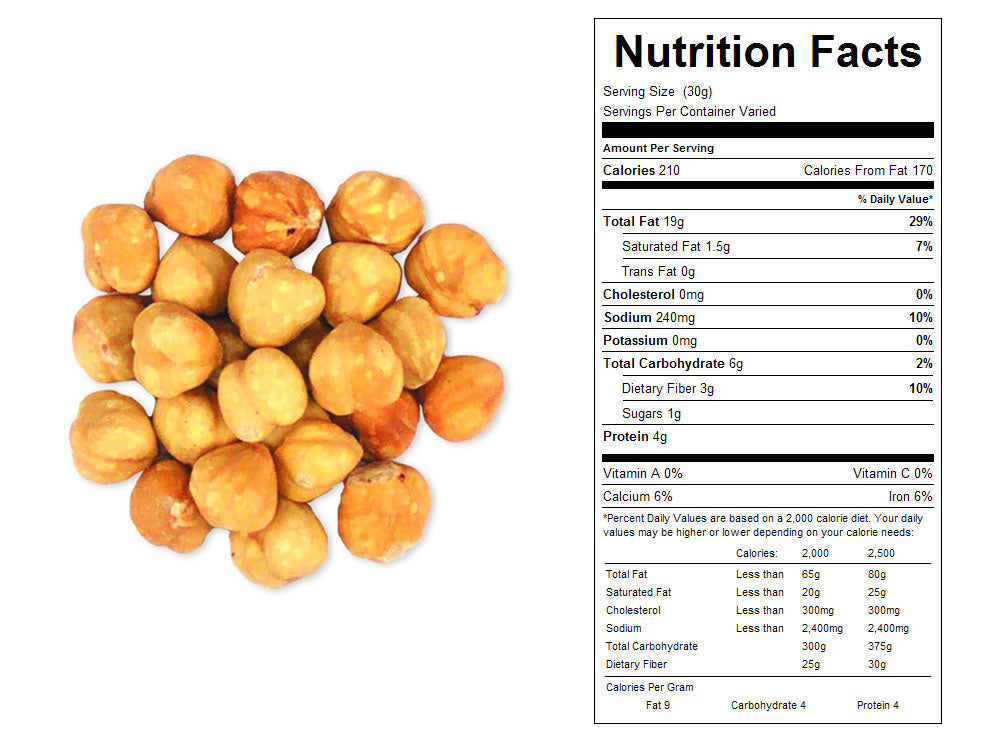 Roasted and Salted Blanched Bulk Filberts Hazelnuts