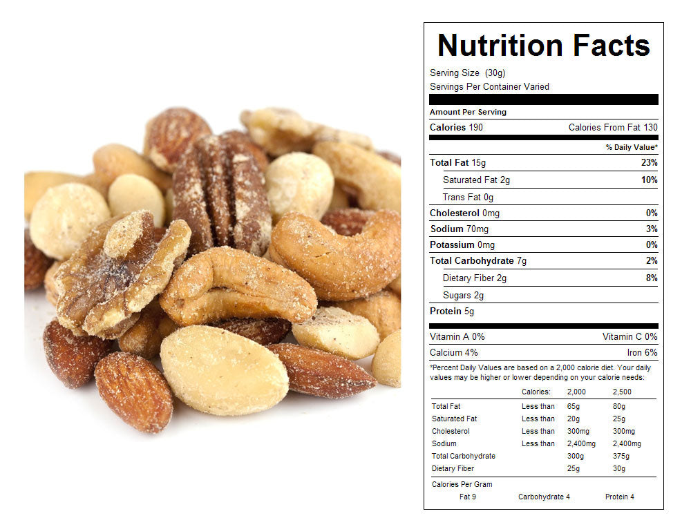 Roasted and Salted Premium Bulk Mixed Nuts 15 lbs