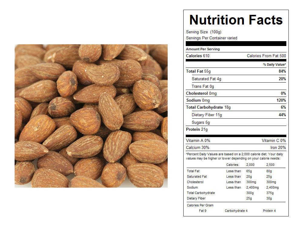 Roasted and Salted Bulk Almonds