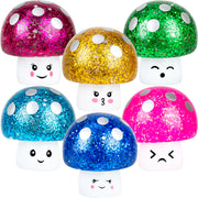 Glitter Mushrooms Assortment (2.5 inch) 50 ct