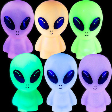 Rubber Glow in the Dark Aliens (3-inch) 50 ct