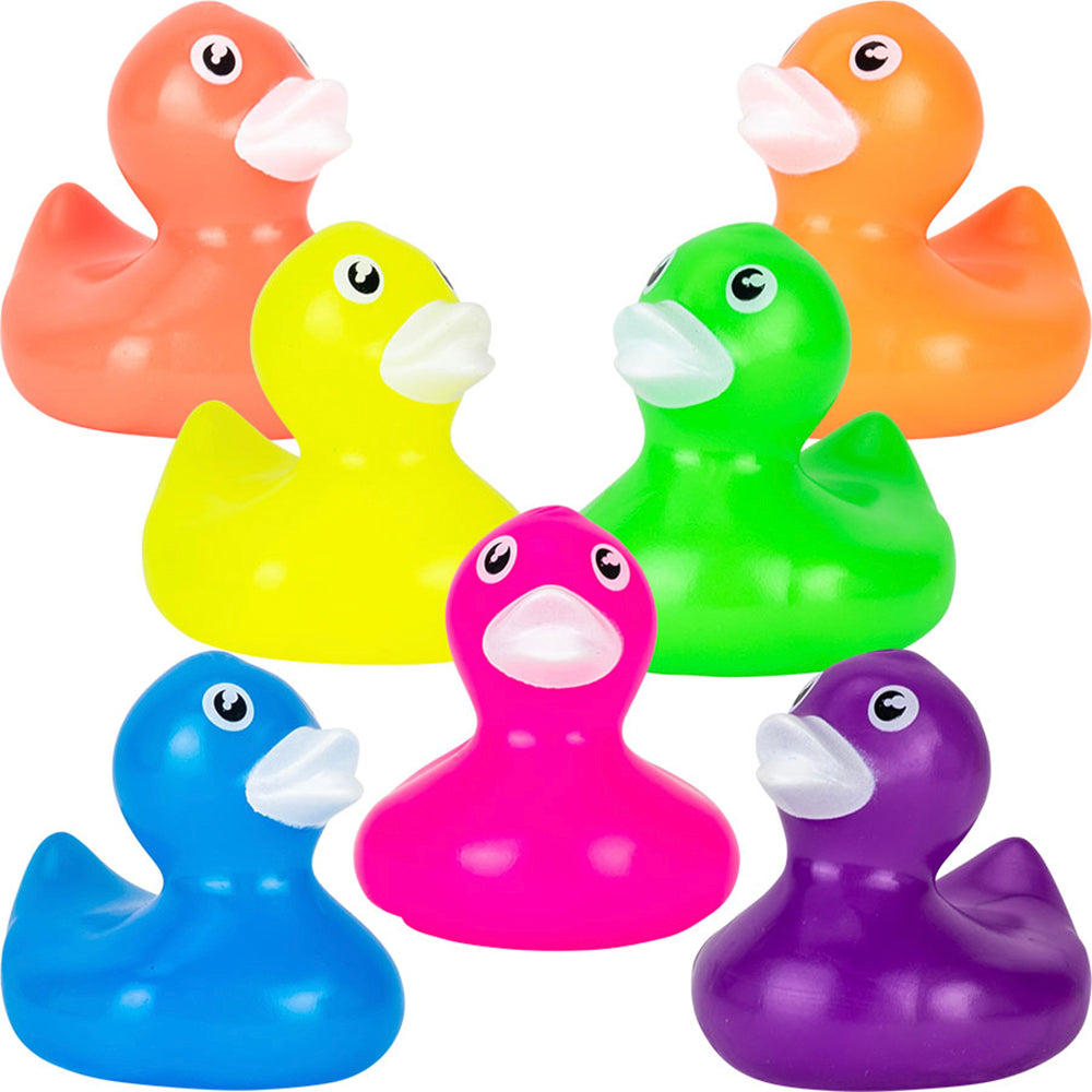 Fluorescent Rubber Ducks (2 inch) 50 ct