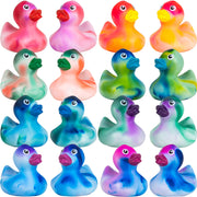 Rubber Marble Color Swirl Ducks (2 inch) 50 ct