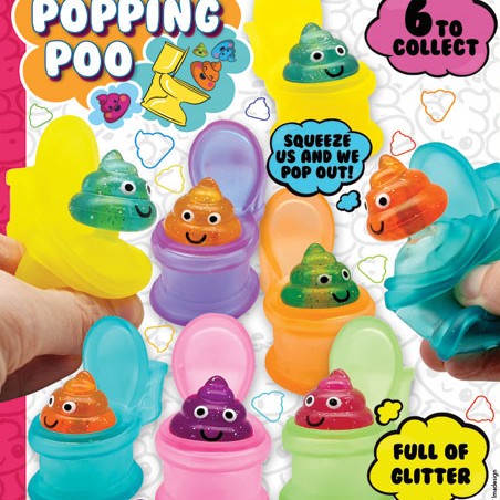 Popping Potty Glitter Poo Vending Capsules 2.5 inch