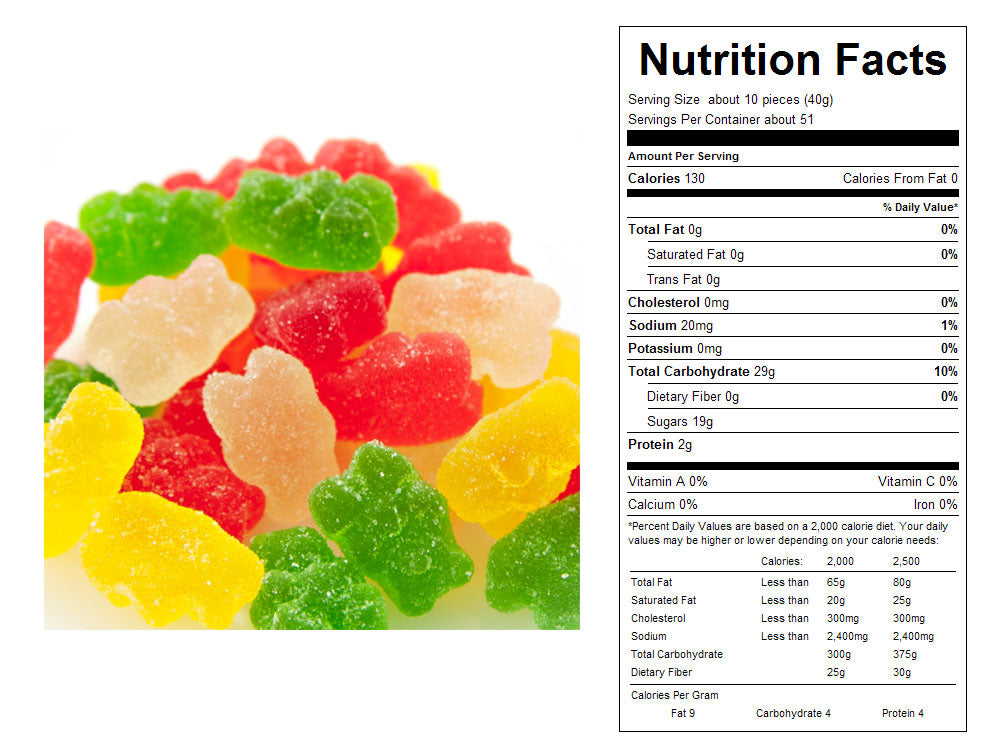 Sour Gummy Bears Bulk Candy 18 lbs