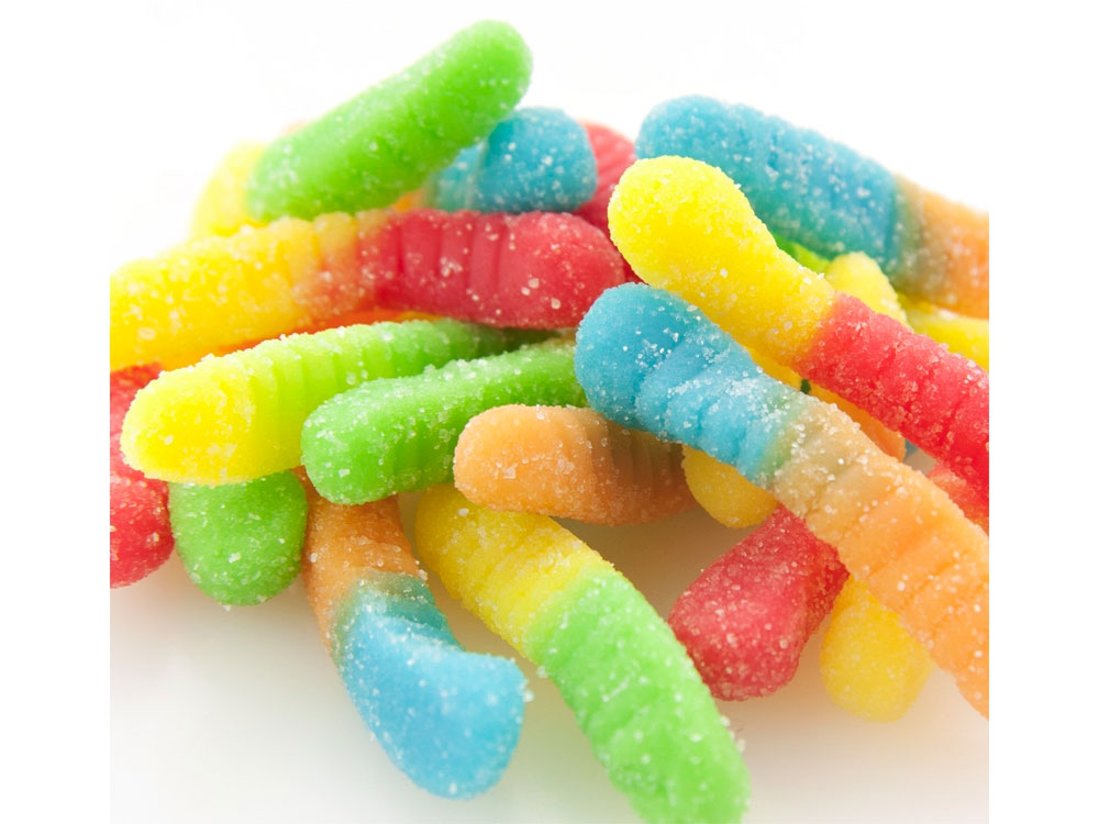 Sour Mini Neon Bulk Gummy Worms 18 lbs