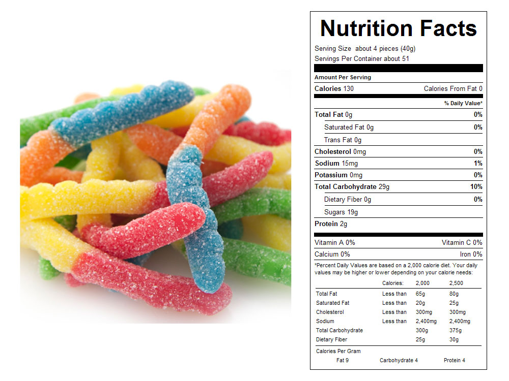 Sour Neon Bulk Gummy Worms 18 lbs