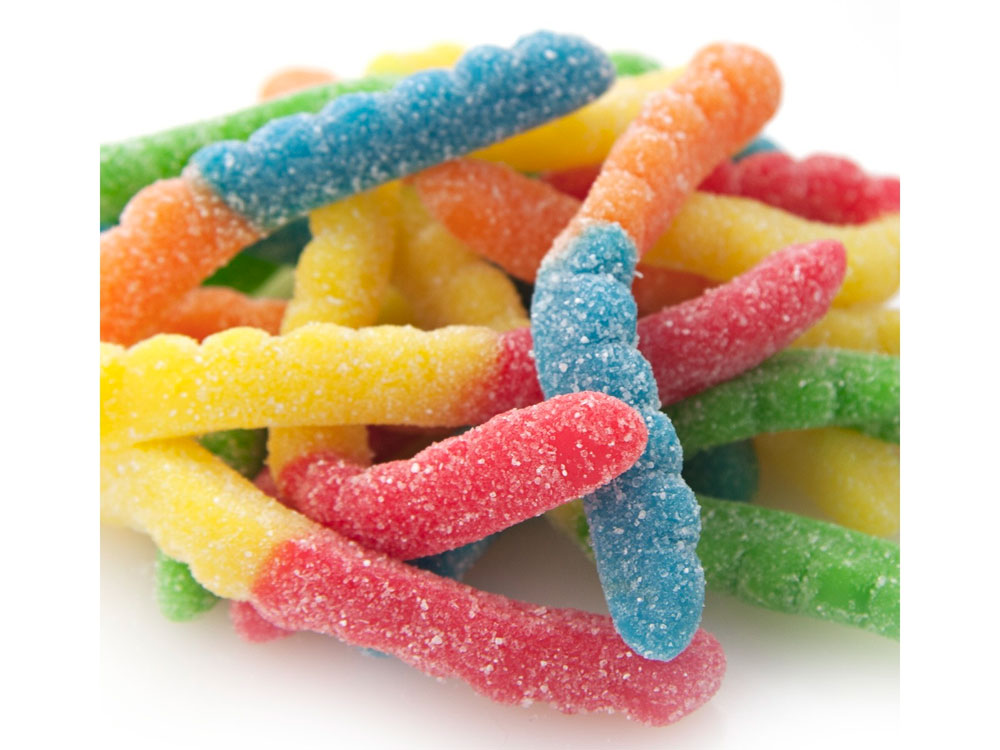 Sour Neon Bulk Gummy Worms 18 lbs