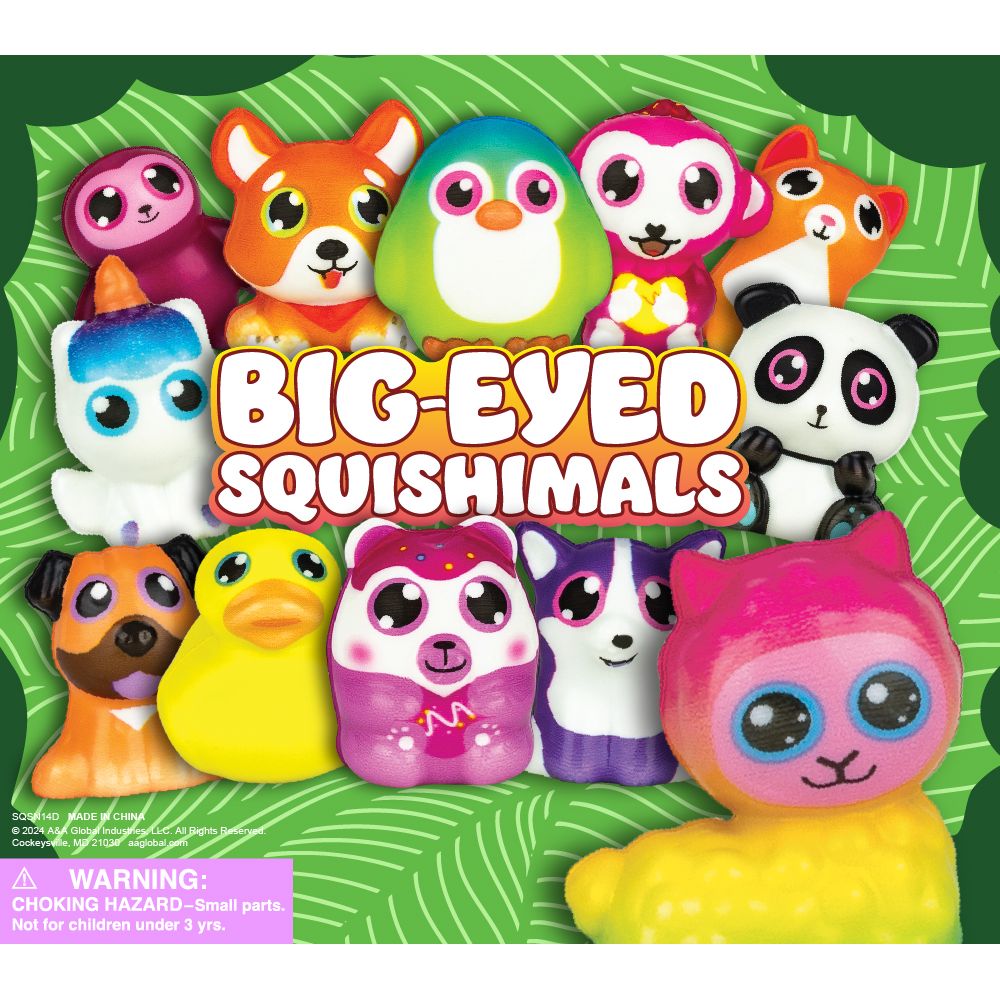 Squishy Big Eye Animal Vending Capsules (2 inch) 250 ct