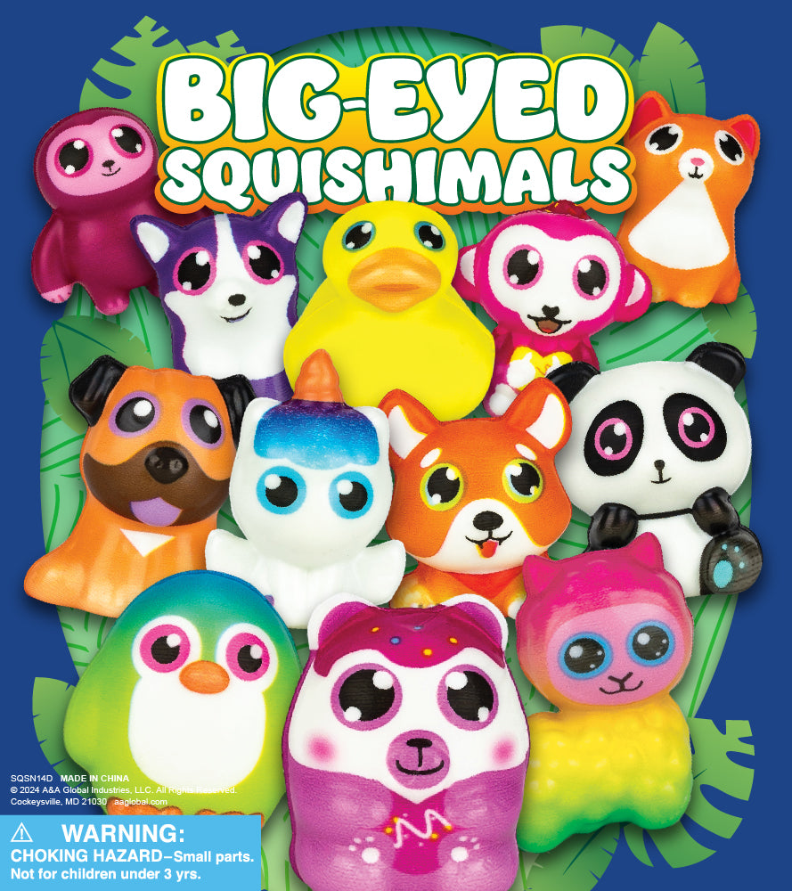Squishy Big Eye Animal Vending Capsules (2 inch) 250 ct