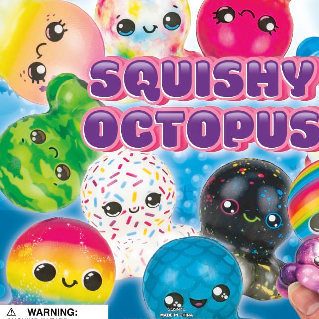 Squishy Octopus Vending Capsules (2 inch) 250 ct