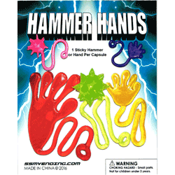 Sticky Hammer Hands Vending Capsules 1-inch
