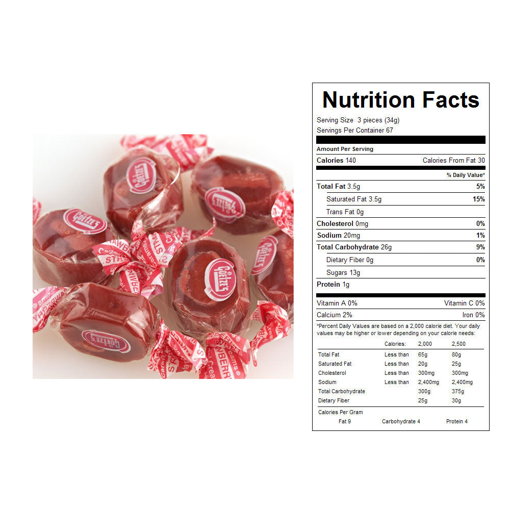 Strawberry Caramel Creams Bulk Candy 10 lbs