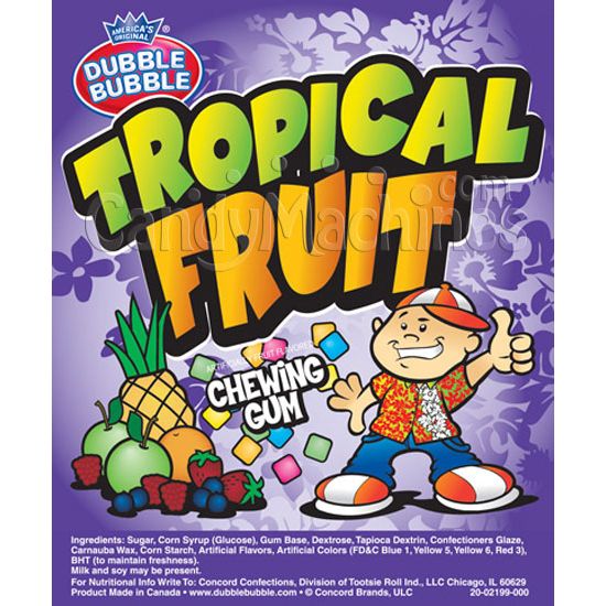 Dubble Bubble Tropical Fruit Gum Tabs