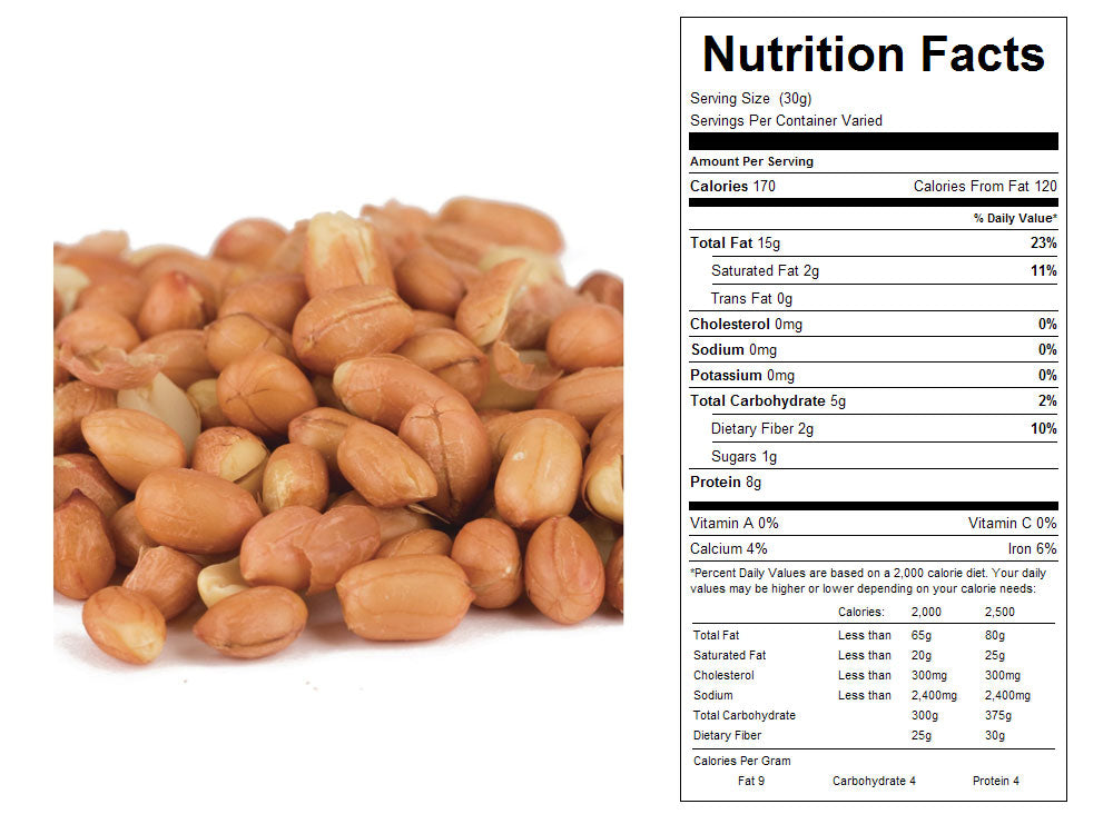 Unsalted Spanish Bulk Peanuts 15 lbs, 316110