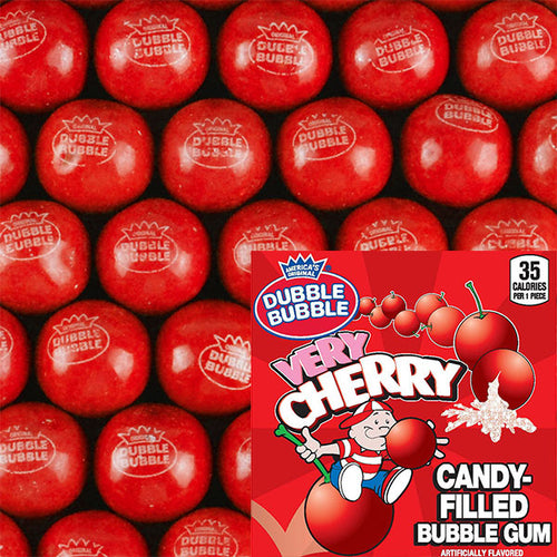 Dubble Bubble Very Cherry Gumballs, 1-inch (850 ct)