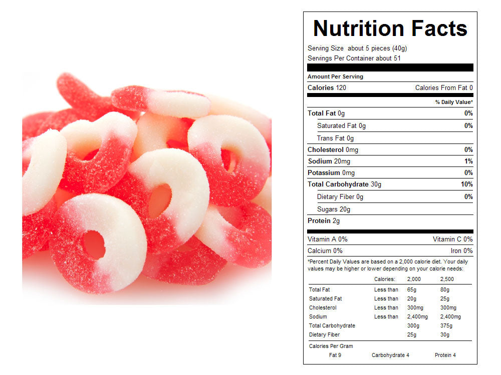 Watermelon Gummy Rings Bulk Candy 18 lbs