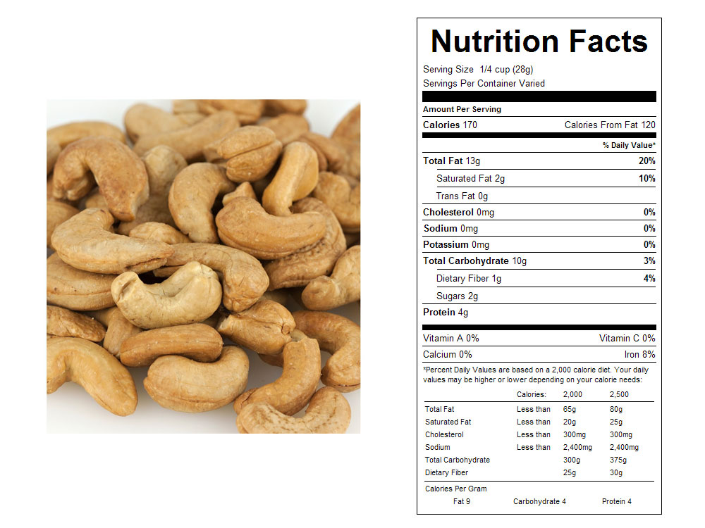 Whole Unsalted Roasted Bulk Cashews
